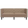 vidaXL Chesterfield-Sofa 2-Sitzer Cappuccino Kunstleder