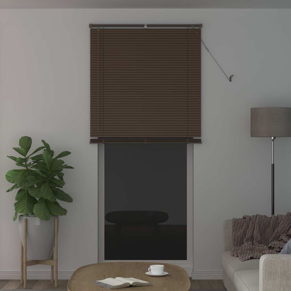 vidaXL Venetianer Jalousie Dunkelbraun mit Muster 213 x 90 cm PVC