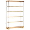 vidaXL Bücherregal 5 Fächer 120x35x180 cm Massivholz Mango und Stahl