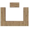 vidaXL TV-Schrankset Wandmontiert 7 pcs Artisan-Eiche Holzwerkstoff