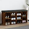 vidaXL Schuhbank Räuchereiche 102x32x50 cm Holzwerkstoff