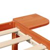 vidaXL Bettrahmen Wachsbraun 135 x 190 cm Massives Kiefernholz