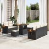 vidaXL Gartensofa-set mit Kissen 8 pcs Schwarz und Creme
