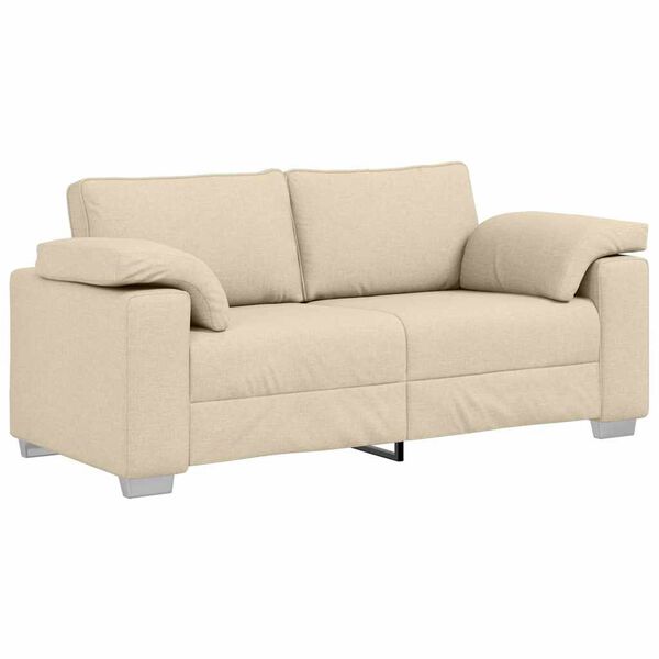 vidaXL Sofa 140cm Creme Stoff