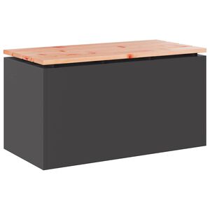 vidaXL Gartenbank Schwarz 80 x 40 x 43 cm