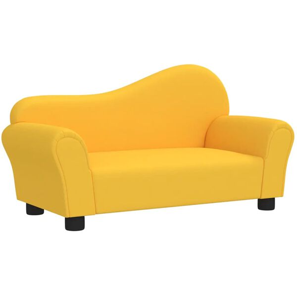 vidaXL Kindersofa Gelb Stoff
