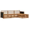 vidaXL Outdoor-Sofagarnitur 4 stk. Natur Massivholz Akazie