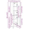 vidaXL Highboard Altholz 69,5 x 34 x 180 cm Holzwerkstoff