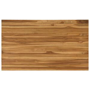 vidaXL Tischplatte 120 x 70 x 3,5 cm Rechtwinklig Massives Teakholz