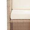 vidaXL 17-tlg. Garten-Essgruppe mit Auflagen Poly Rattan Beige