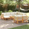 vidaXL 10-tlg. Gartensofa-Set mit Kissen Holz Akazie & Rattan