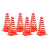 vidaXL Fu&szlig;ballkegel 6 Stk. Stapelbar Orange 13x13x22,5 cm