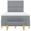 vidaXL Boxspringbett mit Matratze Hellgrau 120 x 200 cm Stoff