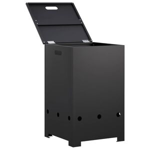 vidaXL Gasflaschenverkleidung 40 x 40 x 66 cm Stahl Schwarz