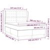vidaXL Boxspringbett mit Matratze Hellgrau 140x200 cm Stoff