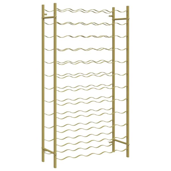 vidaXL Weinregal f&uuml;r 72 Flaschen Golden Metall