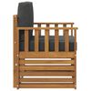 vidaXL Outdoor-Sofagarnitur Massives Akazienholz und Polyester Natur