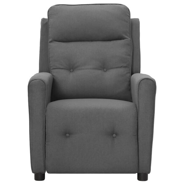 vidaXL Massagesessel mit Aufstehhilfe Hellgrau Stoff