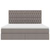 vidaXL Bett mit Stauraum und LED mit LED Taupe 180 x 200 cm Polyester