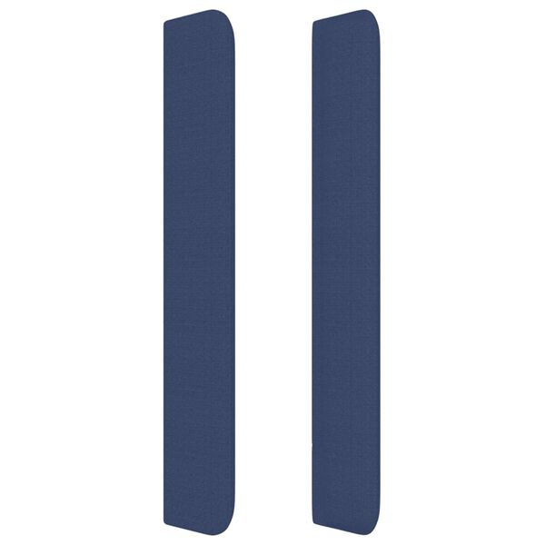 vidaXL Kopfteil mit Ohren Blau 93x16x118/128 cm Stoff