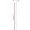 vidaXL Zaunpfosten 7 pcs Grau Ø32mm 200 cm Verzinkter Stahl