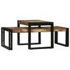 vidaXL Couchtisch 2 pcs Mehrfarbig Massives upgecyceltes Holz