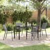 vidaXL Garten Essgruppe 5 pcs Anthrazit Pulverbeschichteter Stahl