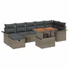 vidaXL Garten-Sofa-Set 8 stk. Grau Poly-Rattan