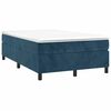 vidaXL Boxspringbett mit Matratze Dunkelblau 120x190 cm Samt