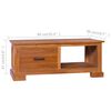 vidaXL TV-Schrank 90x50x37 cm Massivholz Teak