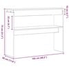 vidaXL Konsolentisch Schwarz Eichen-Optik 80 x 30 x 102 cm