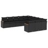 vidaXL Patio Sofa Set 11-Sitzer Black