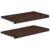 vidaXL Fensterb&auml;nke 2 stk. Dunkelbraun 80 x 40 x 2 cm Massivholz Buche