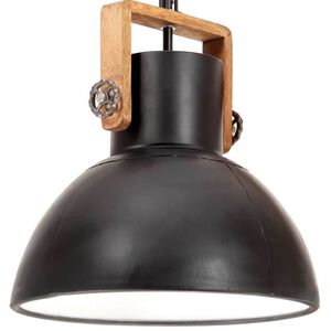 vidaXL H&auml;ngelampe Industriestil 25 W Schwarz Rund 40 cm E27