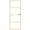 vidaXL Innent&uuml;r Schlank Golden 76x201,5 cm Hartglas und Aluminium