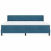 vidaXL Boxspringbett mit Matratze Dunkelblau 200 x 200 cm Samt