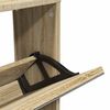 vidaXL Schuhschrank mit 5 F&auml;chern Spiegel Eiche 63x17x169,5 cm