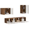 vidaXL TV-Wandregal-Set Wandmontiert 4 pcs Altholz Holzwerkstoff