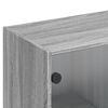 vidaXL B&uuml;cherschrank mit T&uuml;ren Grau Sonoma 136x37x142 cm Holzwerkstoff