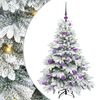 vidaXL Künstlicher Weihnachtsbaum mit 150 LEDs Grün 120 cm PE und PVC