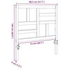 vidaXL Bettkopfteil Wachsbraun 80,5 x 4 x 104 cm Massives Kiefernholz