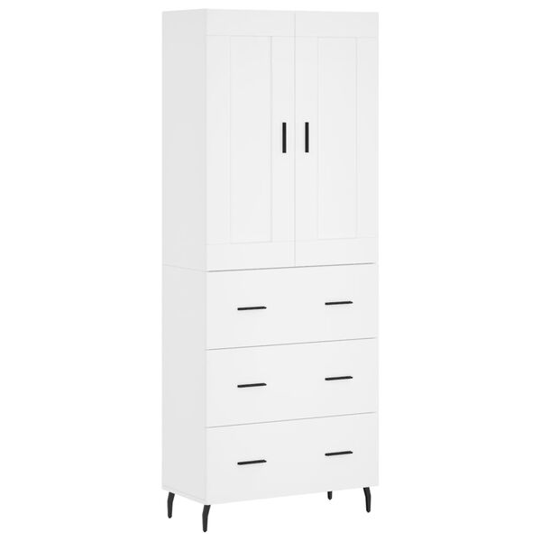 vidaXL Highboard Wei&szlig; 69,5x34x180 cm Holzwerkstoff