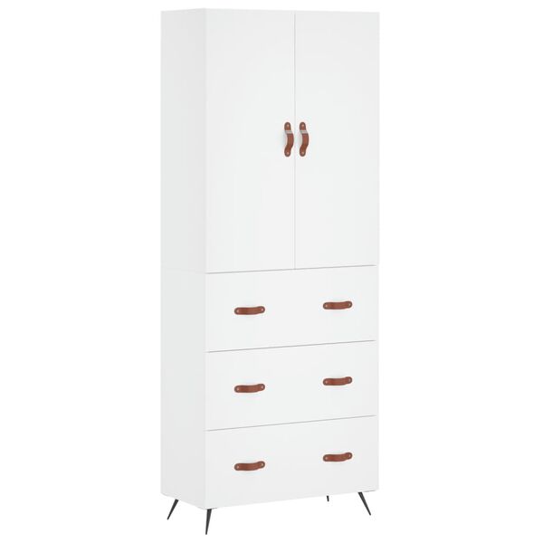 vidaXL Highboard Wei&szlig; 69,5x34x180 cm Holzwerkstoff