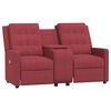 vidaXL 2-Sitzer Massagesessel mit Getränkehalter Weinrot