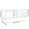 vidaXL TV-Schrank Braun 90x30x40 cm Massivholz Kiefer
