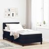 vidaXL Boxspringbett mit Matratze Schwarz 90 x 200 cm Stoff