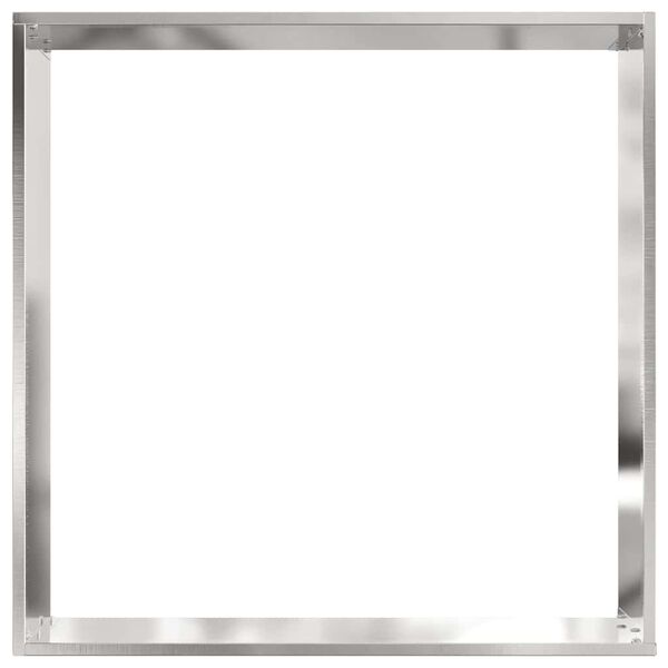 vidaXL Raseneinfassung Silber 50 x 50 x 13 cm Edelstahl