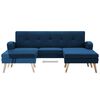 vidaXL Sofa in L-Form Stoffbezug 186 x 136 x 79 cm Blau