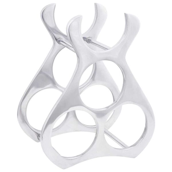 vidaXL Weinregal Silber 23 x 14 x 28 cm Aluminium