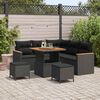 vidaXL Gartensofa-set 8 pcs Schwarz Poly-Rattan
